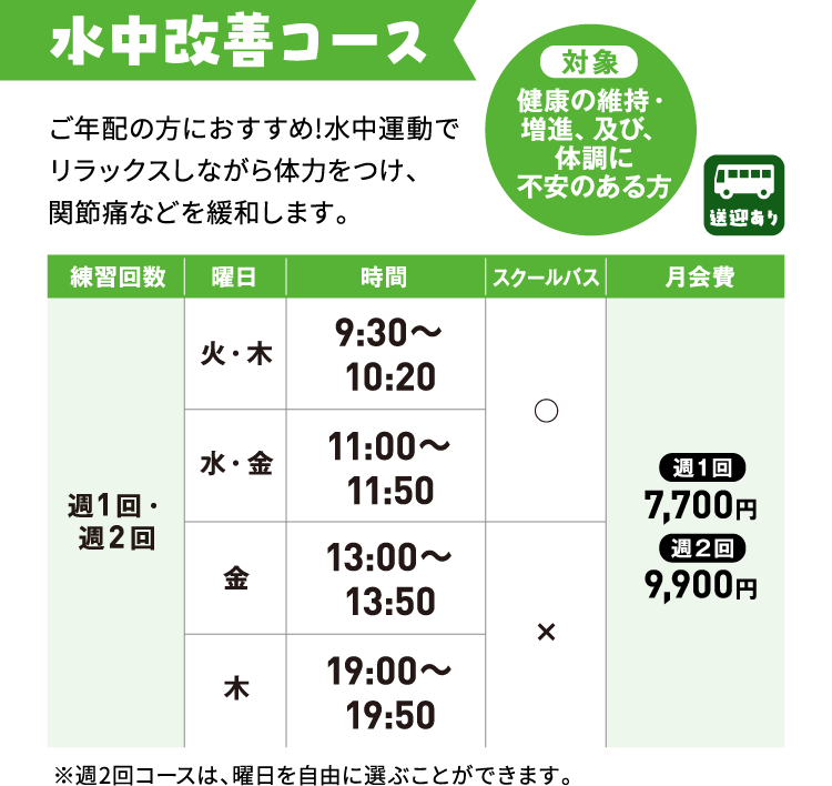 水中改善コース