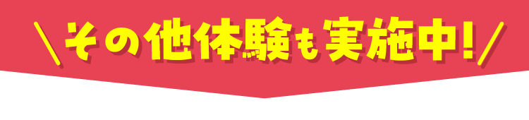 その他体験も実施中!