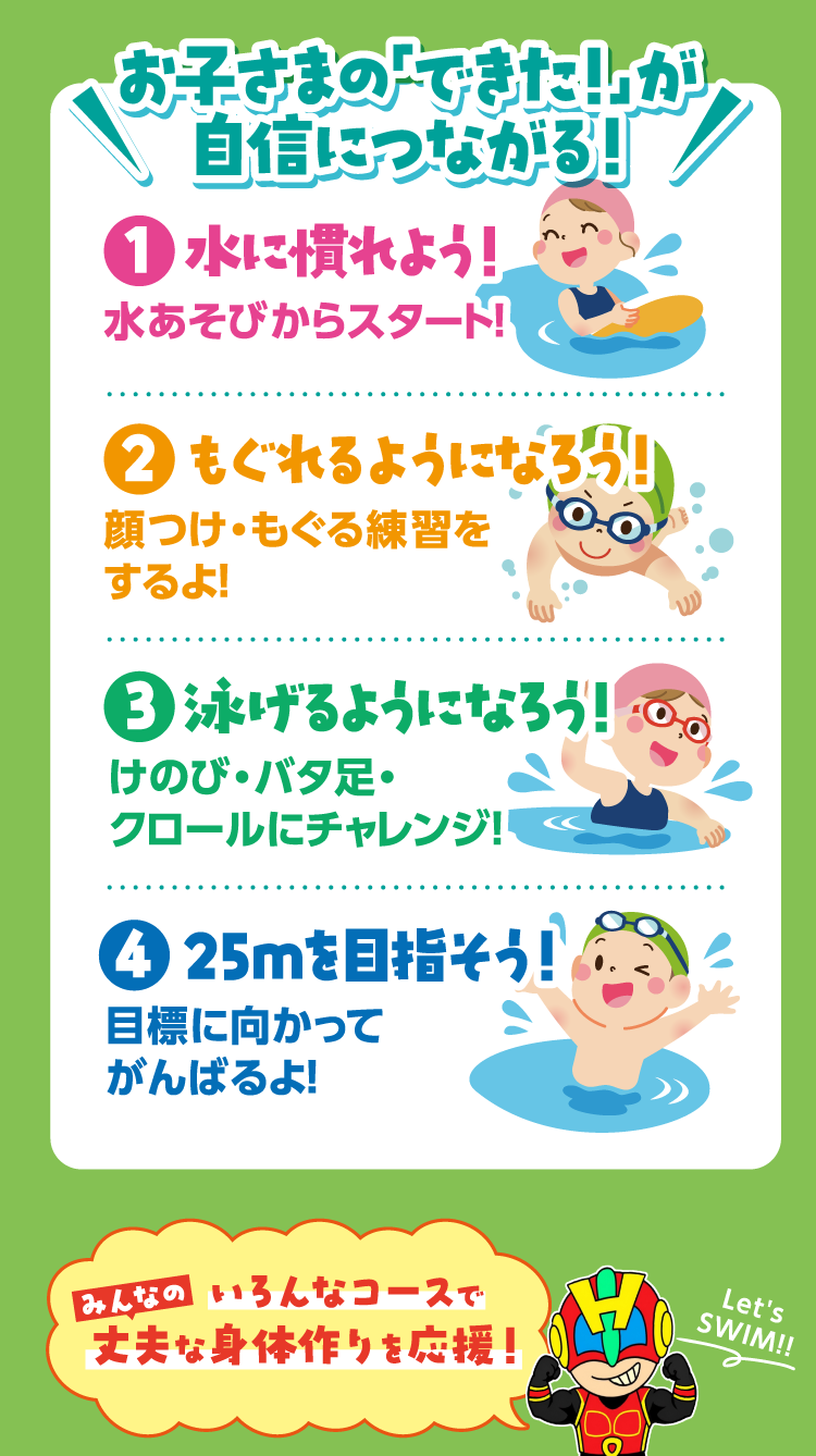 お子さまの「できた!」が自信につながる!
