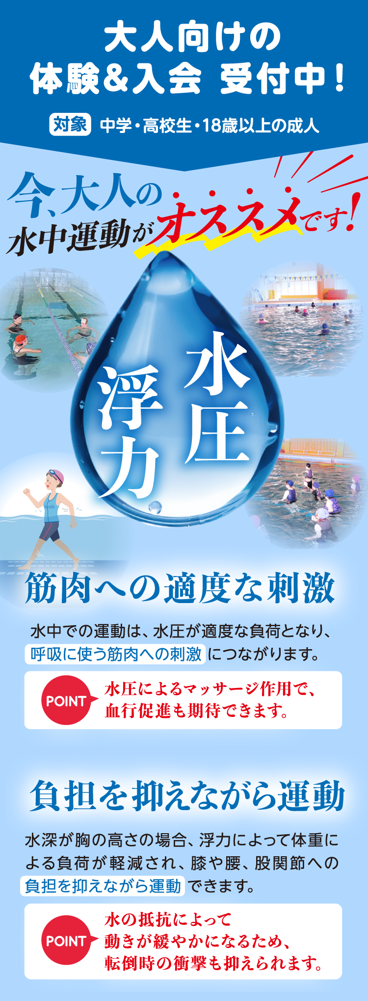 大人向けの体験＆入会受付中
