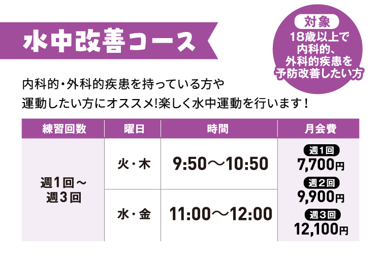 水中改善コース