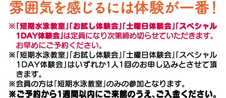 雰囲気を感じるには体験が一番！