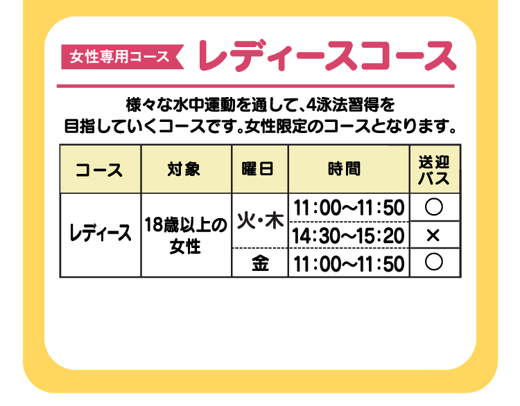 レディースコース