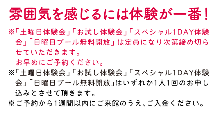 雰囲気を感じるに体験が一番!