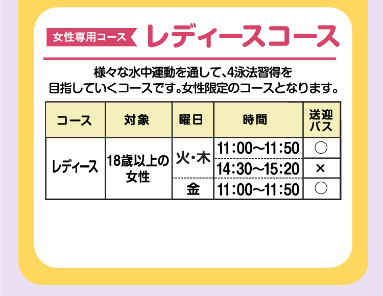 レディースコース