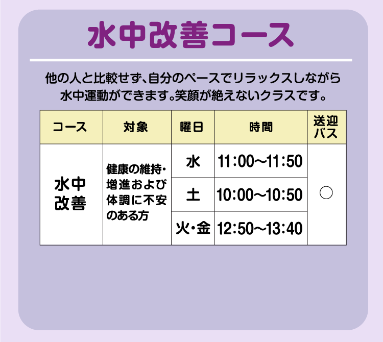 水中改善コース