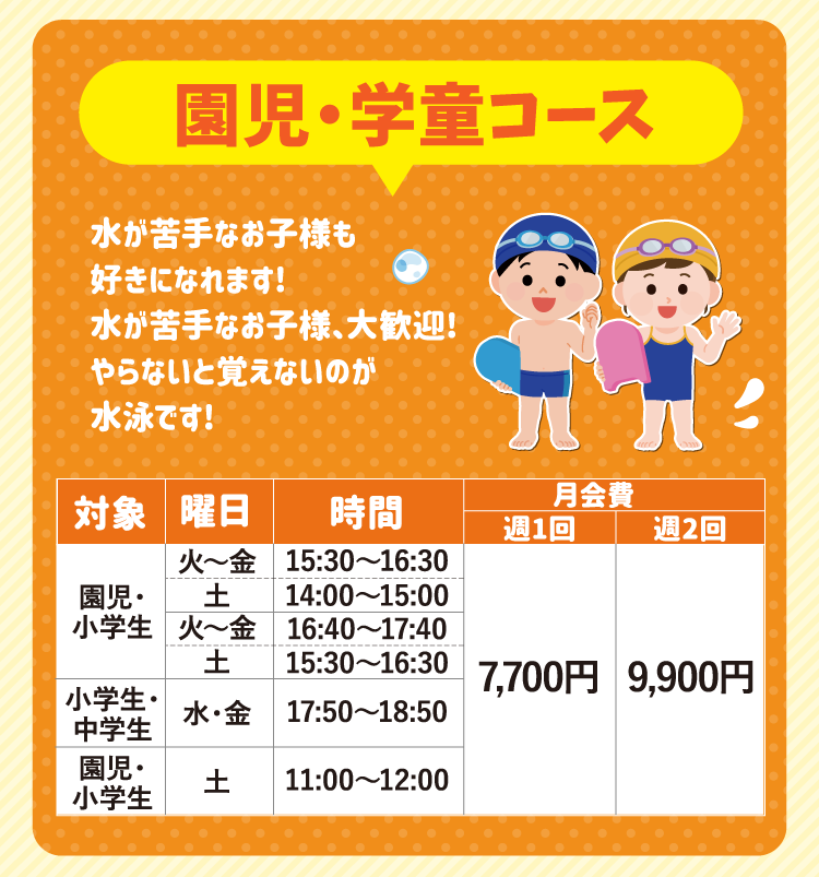 園児・学童コース詳細